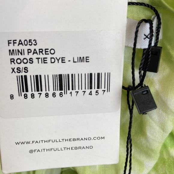Faithfull the Brand NWT Tie Dye Pareo XS/S Sarong Wrap Cover-up Tie Dye Vacation - Picture 7 of 12